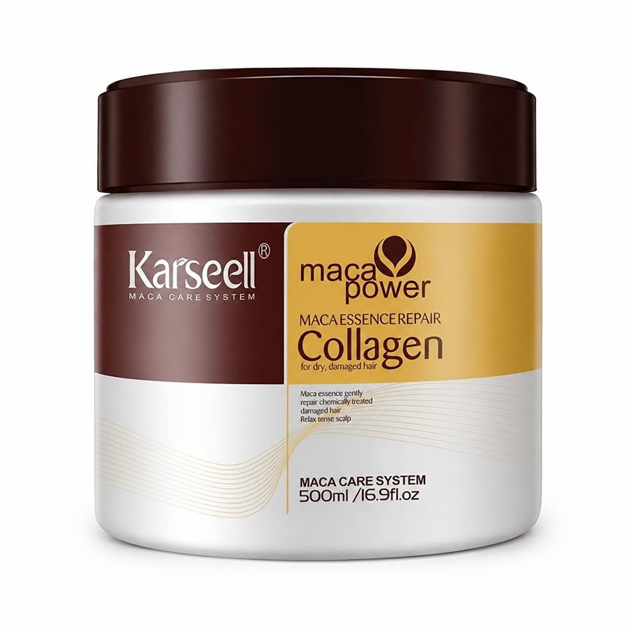 Karseell Hair Mask 500ml Maca Collagen Deep Conditioner Damaged Hair Repair