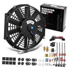 10Inch Electric Radiator Cooling Fan Thermostat Wiring 10 Inch Black SW-KIT