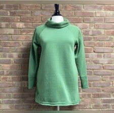 hyfve brand,green cowl neck sweatshirt tunic dress, fleece lined, EUC