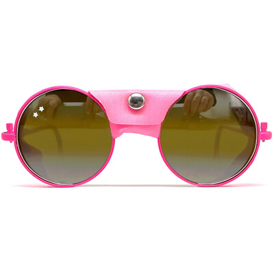 Vintage CEBE 246 glacier sunglasses - France 1990's - Medium - Pink / White