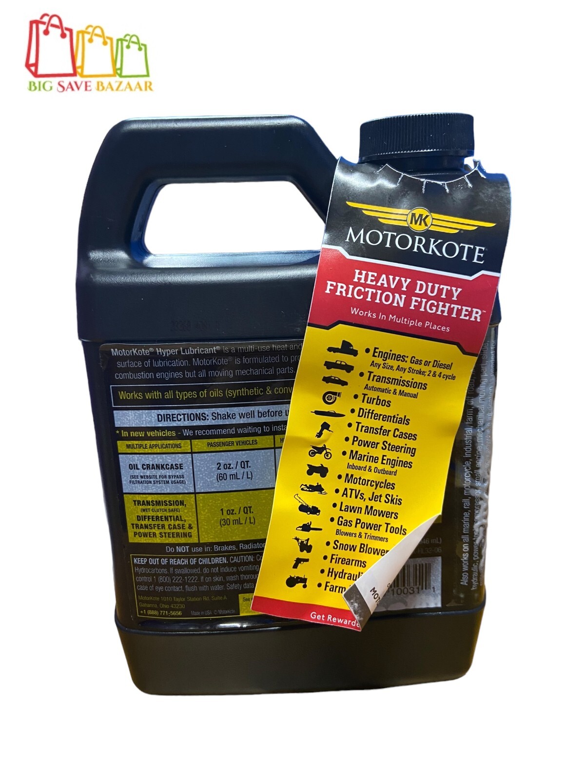 Motorkote MKHL3206 Heavy Duty Hyper Lubricant Engine Treatment, 32