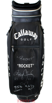 Roger Clemens Autographed Callaway 'Rocket' Embroidered Used Golf Bag ...