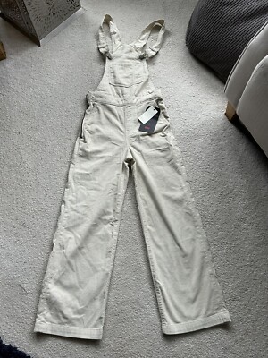 NEW Levis Cream Cord Dungarees W23 XS (D2663) UK