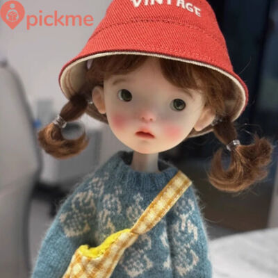 BJD 1/6 Doll SD Jointed with Lovely Face Makeup Resin Beanie eyes Girl Handmade