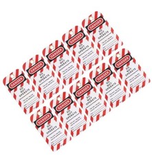 10Pcs Lockout Tag Danger Do Not Operate Safety Warning Front / Back Label P!