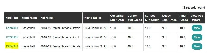 2018-19 Panini Threads Dazzle Luka Doncic #181 RC BGS 10 PRISTINE POP 3 - Image 3 of 3