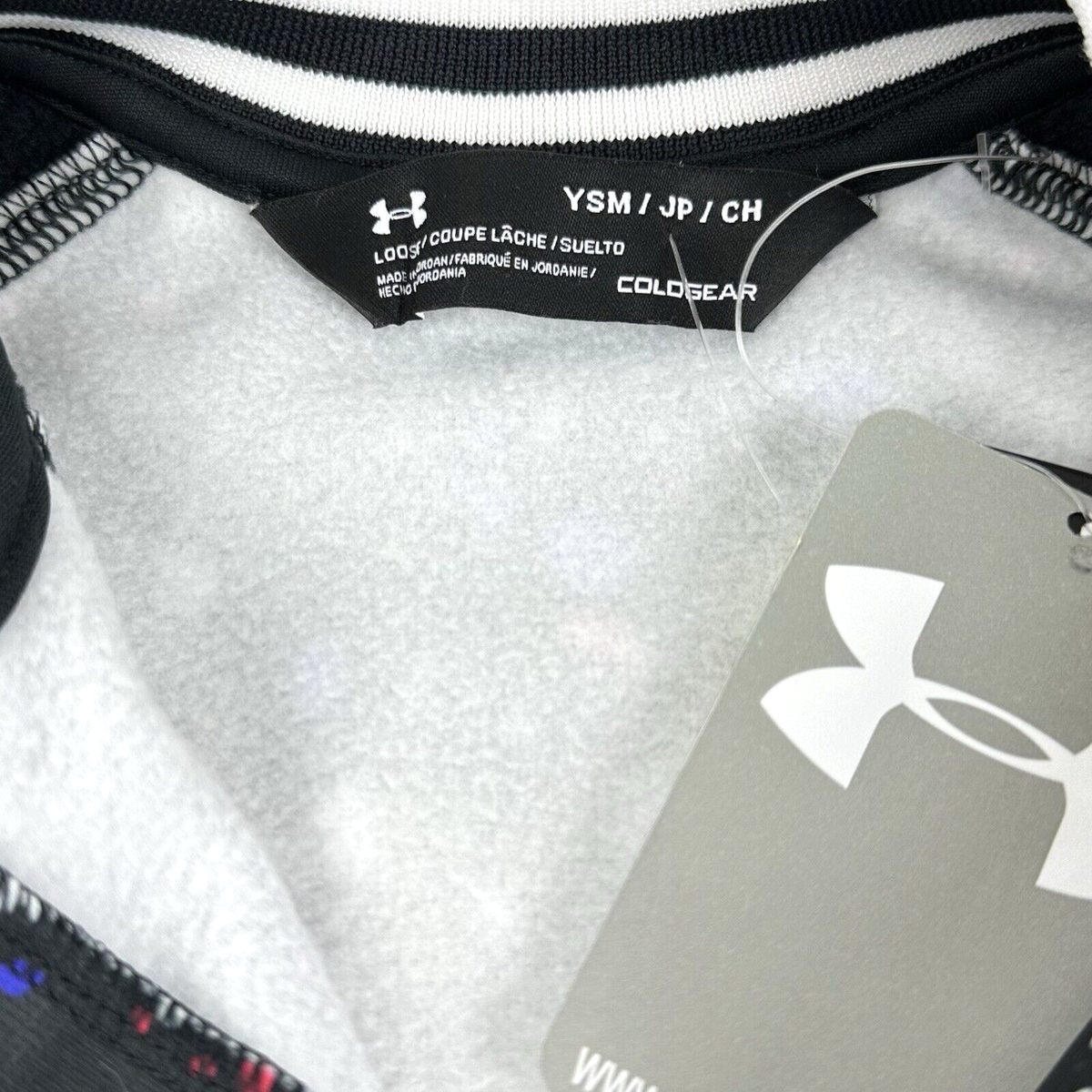 Under Armour Kids Black Poly UA Storm Paint Splatter Bomber Under Armour Kids Black Poly UA Storm Paint Splatter Bomber