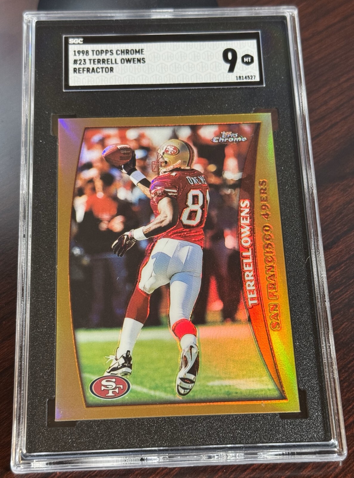 1998 TOPPS CHROME #23 TERRELL OWENS REFRACTOR SGC 9 POP 1