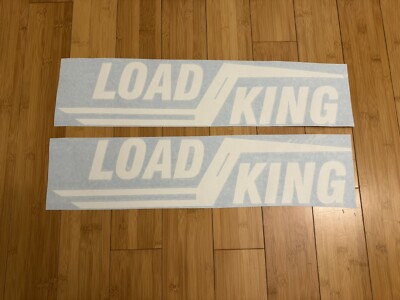 24  Load King Trailer Replacement Decal Stickers  (Set Of 2) White Kit Equipment