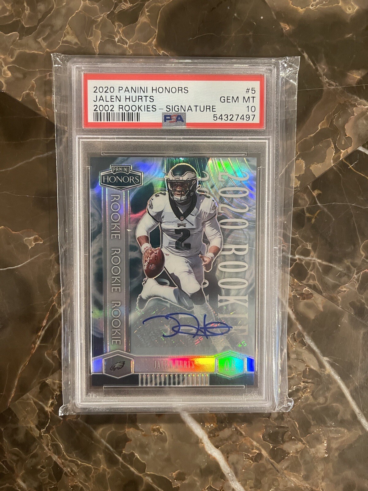 JALEN HURTS /49 PSA 10 10 ROOKIE AUTO SILVER PRIZMS #45 RC SP 2020 PANINI HONORS