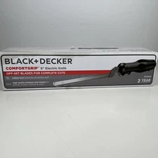 Black Decker Stainless Steel 9 Inch Electric Knife Offset Blades Corded