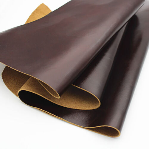 First Layer Oil Wax Real Cowhide Leather Craft Sofa Fabric 1.2 mm Dark Brown - Picture 1 of 8