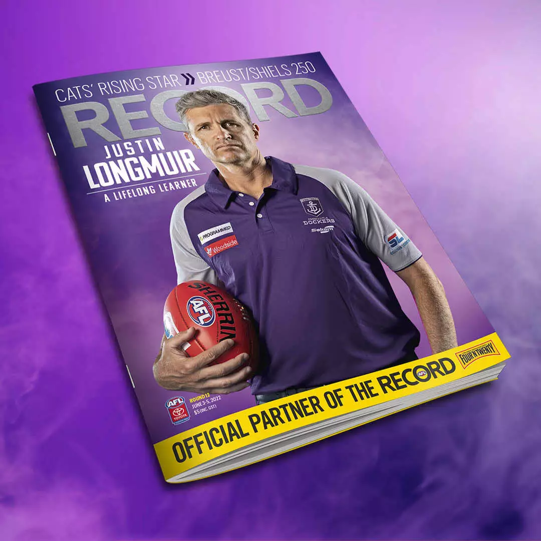 Here's a sneak peek at both covers for Round 12 of the AFL Record. The  national cover features Fremantle coach Justin Longmuir. There is…