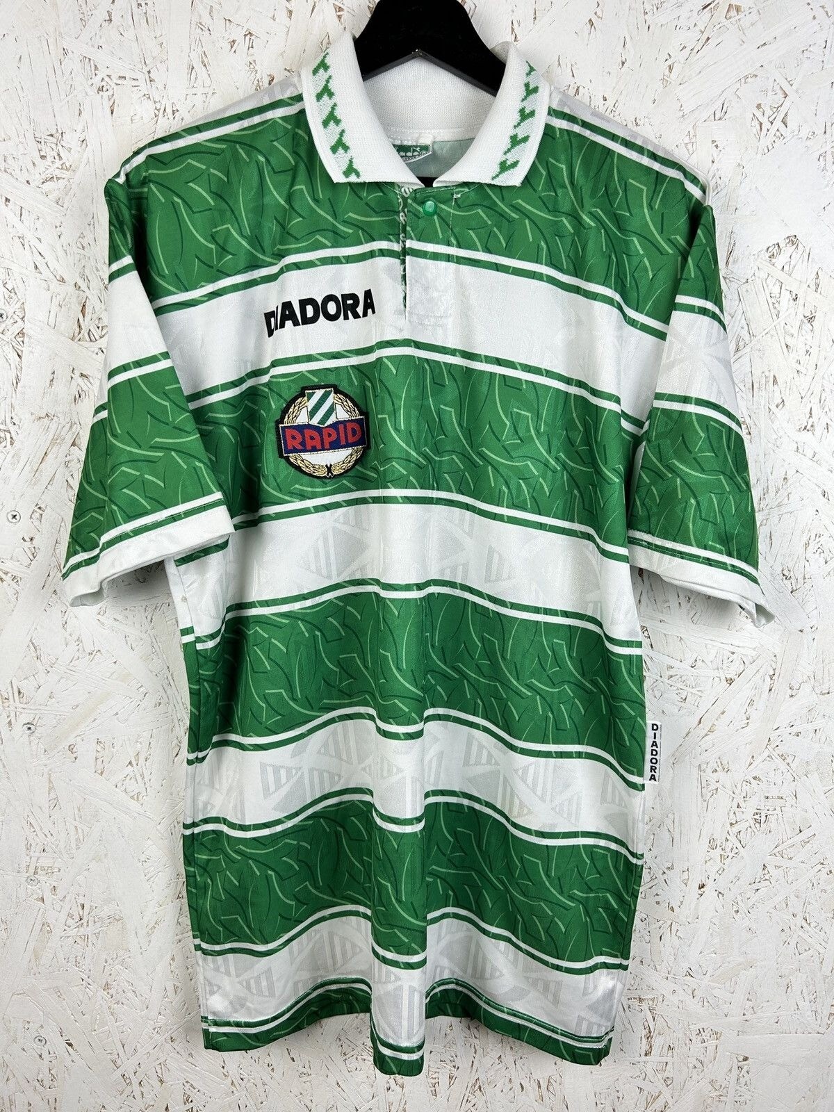 90s Vintage Diadora SK Rapid Wien 1995/96 Home Kit Jersey