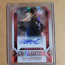2013 Elite Extra Edition Die Cut Auto Matt Andriese RC #48/100 Dodgers Free S&H 