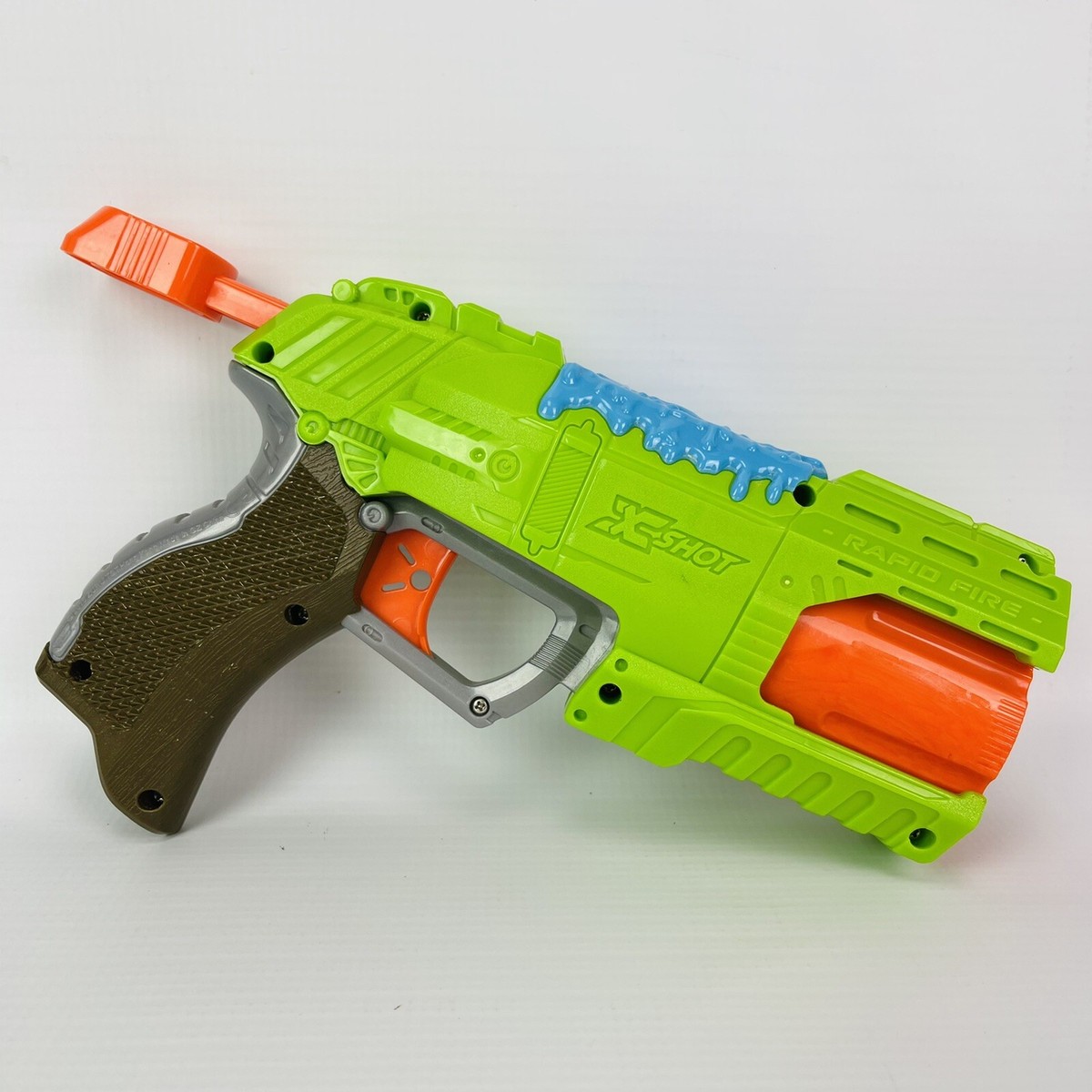 Zuru X-Shot Rapid Fire Pistol Bug Attack Toy Green Pull Back 6