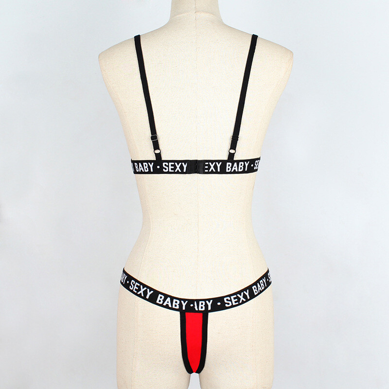 Sexy Women Push Up Bra Set Lingerie GString Thong Knicker Nightwear