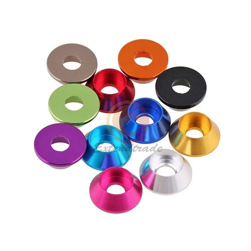 5/10x M5 M6 M8 Color Aluminum Alloy Countersunk Head Screw Gasket Washer Spacer - Picture 2 of 8