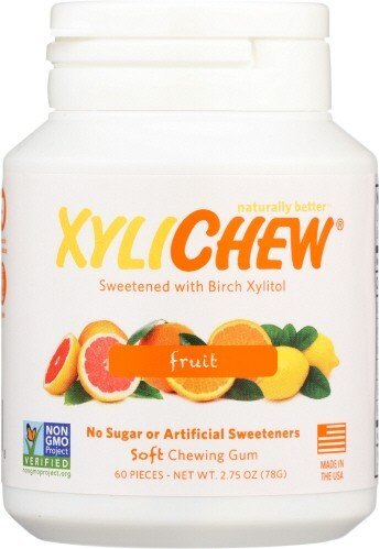 Фруктовая жвачка Ксилихью в бутылке весом 60 карат