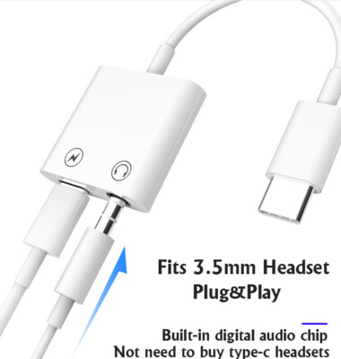 For Samsung S20 S21 Ultra Fe USB Type C to Headphone Audio