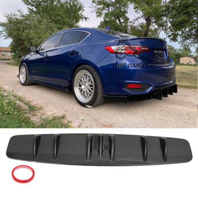For Acura ILX TL Carbon Fiber Rear Bumper Diffuser Shark 7 Fin Spoiler ...