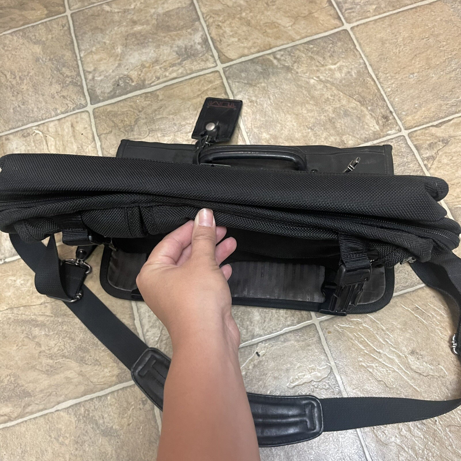 Tumi Briefcase Ballistic Nylon Leather Messenger Lapt… Gem