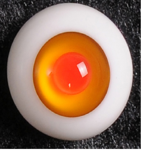 Glass Eye 16mm MD Orange x Red fits MSD Lati Yellow yosd AI 1/6 hf15 BJD Volks  - Afbeelding 1 van 1