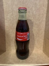 Coca-Cola Glass Bottle 8oz Coke Collectible RARE Full Class of 2021 Graduation