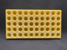 Laboratory Unbranded 50 Place Yellow Plastic Vial Tube Rack 12mm