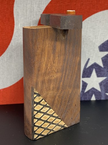WOODEN FLOWER ONE PIPE HITTER 4" DUGOUT BOX SET SMOKE TOBACCO USA STASH SMOKING - Picture 7 of 12
