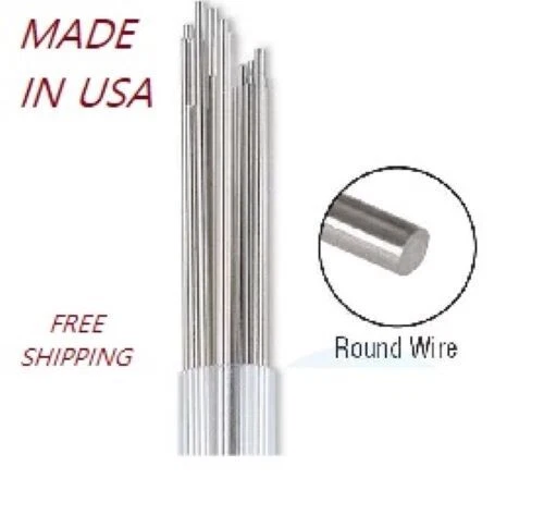 Ortho Retainer Wire Round Straight Lengths 14" Stainless Steel Dental Wires 100p