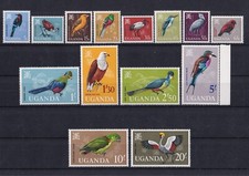 TIMBRE STAMP  14 OUGANDA Y&T#64-77 OISEAU BIRD NEUF**/MNH-MINT 1965 ~E95