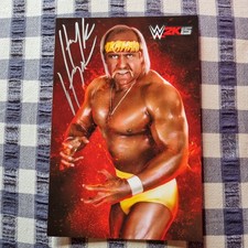 Hand Signed Hulk Hogan autograph. WWE 2K15 Hulkamania edition wwf wcw