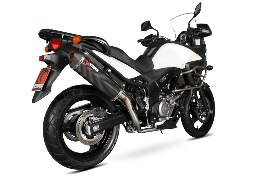Scorpion Escape Serket Slip-on Fibra de Carbono Suzuki DL 650 V Strom 2012-16 Foto 2 de 4