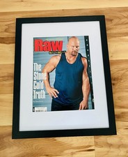 Stone Cold Steve Austin 2003 WWF Raw Magazine Framed Vintage WWE Wrestling