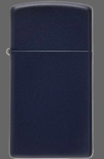 ZIPPO WINDPROOF LIGHTER / SLIM NAVY BLUE MATTE / NEW IN BOX & MADE IN USA #1639