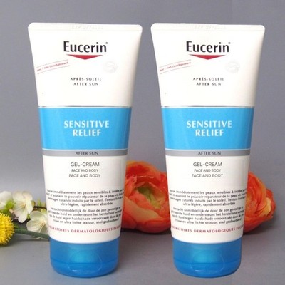 2 PACK Eucerin After Sun Sensitive Relief Cream-Gel 200ml Exp 07/2026