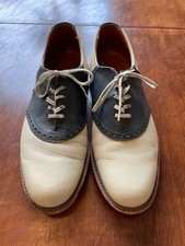 Vintage Cole Haan Sport Saddle 2 Tone Loafers Navy Leather Men's Size 7.5