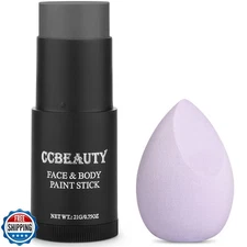 CCbeauty Dark Grey Face Paint Stick,Face Painting Kit,Non Toxic SFX Makeup Fo