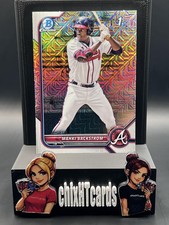 Mahki Backstrom 2022 Bowman Chrome Prospects Mojo Refractors Atlanta Braves