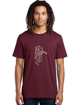 Floating-Astronaut Mens Graphic Tee, 100% Cotton, Casual Summer Wear