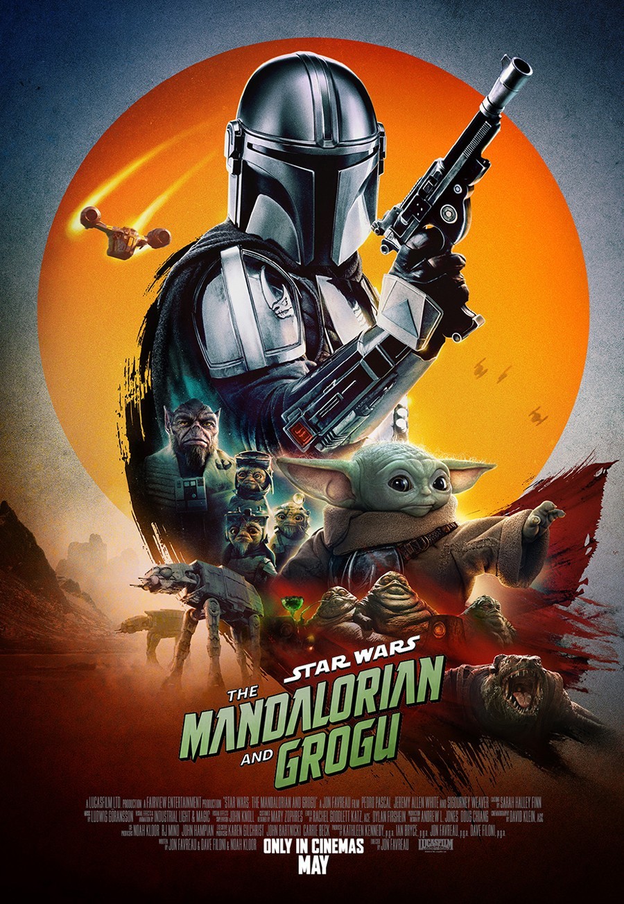 STAR WARS: THE MANDALORIAN AND GROGU MOVIE POSTER 2 Sided ORIGINAL FINAL 27x40