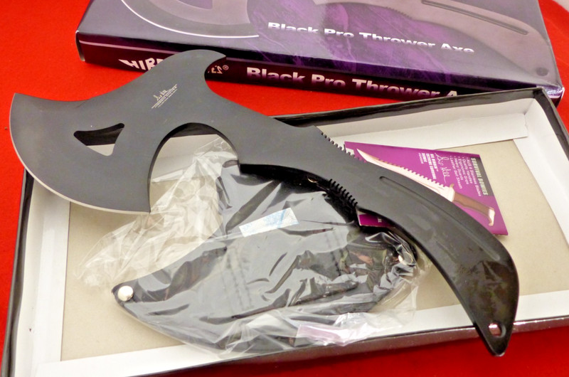 Hibben Knives 12" GH0866B Pro Thrower Throwing Ax Tomahawk Axe Knife MINT