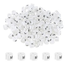 100-Pack Plastic Clothes Hanger Markers m Size for 3mm Rod White 
