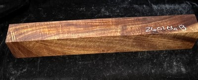 *BIKC* QS SUPER CURLY HAWN KOA WOOD 14-3/8  X 1.9  X 1.6  (260106) KILN DRIED