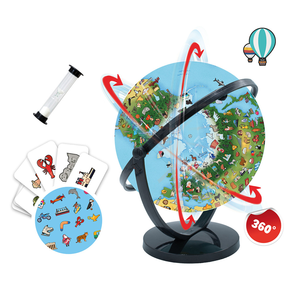 Globe junior Mini Sciences pour apprendre les continents facilement sans écran dès 4 ans