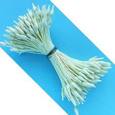 Pointed Tip Flower Stamens Large Pale Yellow Artificial Floral Craft Supplies