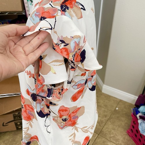 Zac & Rachel Damen Bluse Größe Petite Gr. PM Blumenmuster Kurzarm Flatter Modern - Bild 7 von 12
