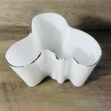 Vaso Alvar Aalto per Littala 'Savoia' modello n. 3030 Vetro bianco e trasparente 5"