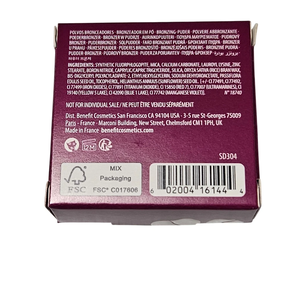 Benefit Hoola Original Bronzer 0.06 Oz Travel Purse Size Makeup - Image 2 of 2